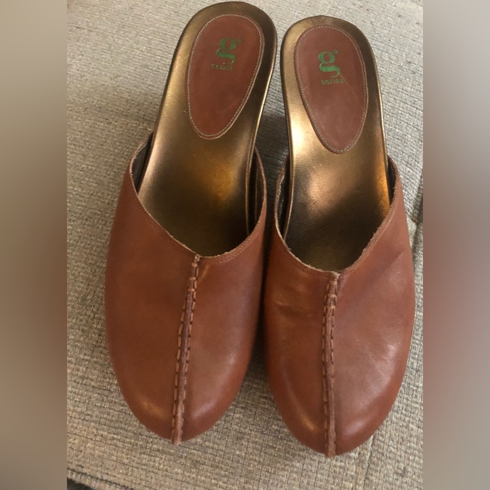 Cole Haan G Series Brown Leather Mule Clog 8.5